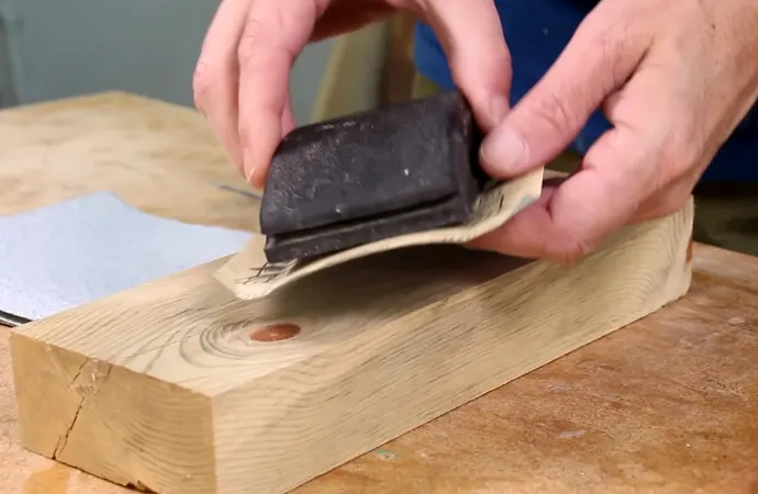 Using a sanding block makes the sanding process far efficient