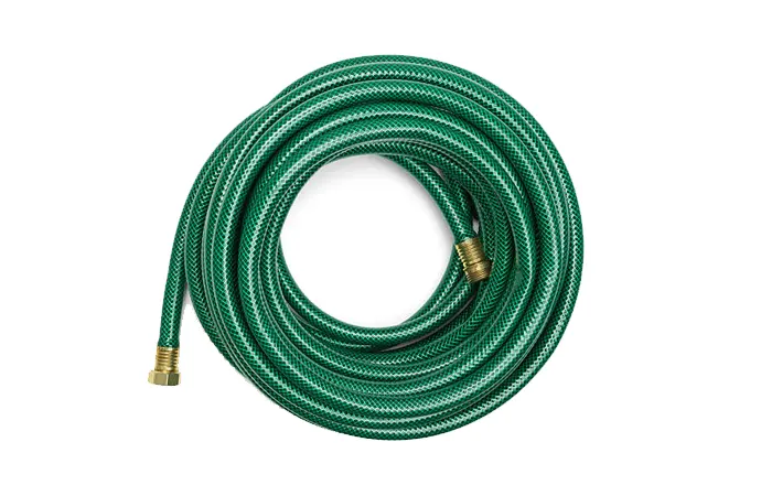 A watering hose saves you the time and effort of carrying heavy watering cans from your shed to your plant beds.