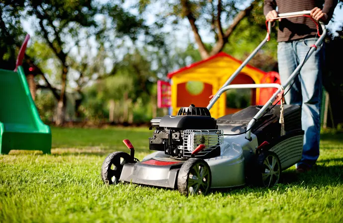 Garden mowers are machines used for cutting grass on a lawn.
